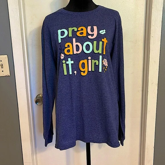 NWOT Pray about it, girl graphic tee. Size medium. Never worn. Great condition - Picture 1 of 3